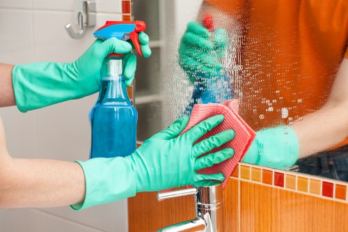 Customer service representative reviewing a carpet cleaning complaint