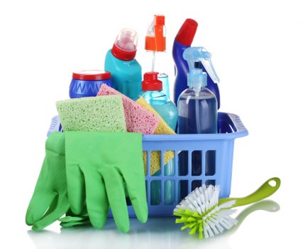 Customer paying safely for carpet cleaning services